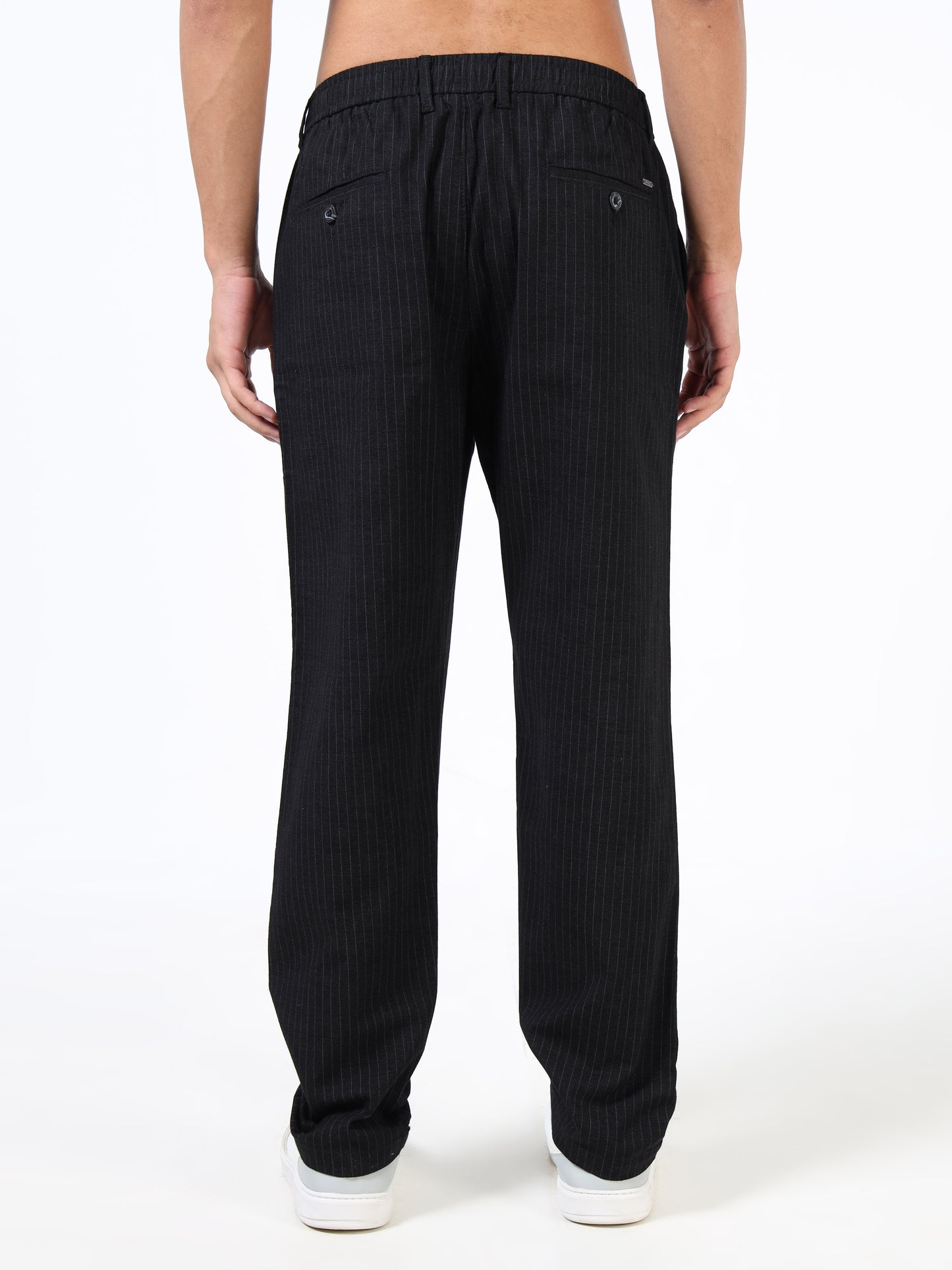 Pinstripe relaxed trousers