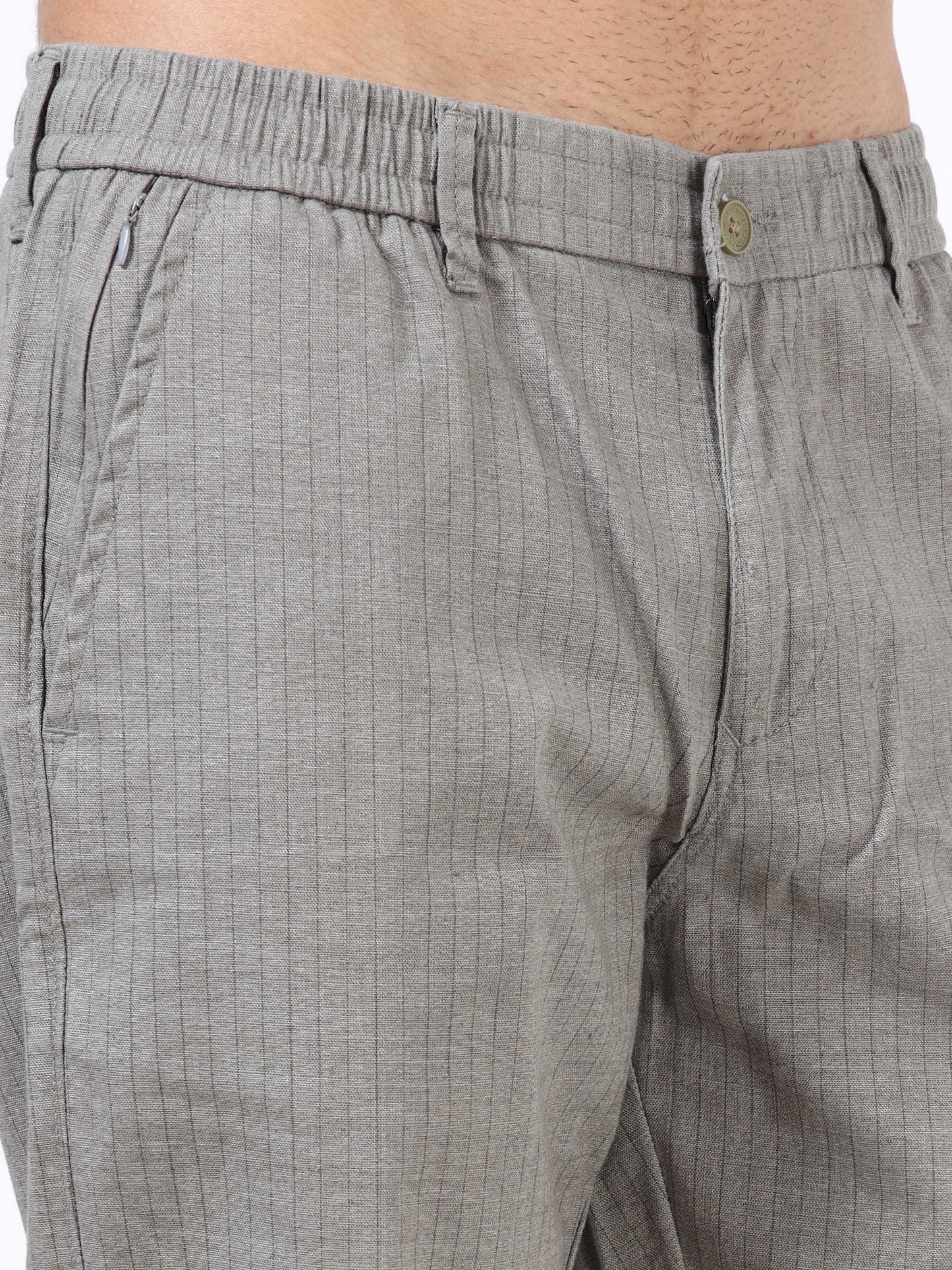 Pinstripe relaxed trousers