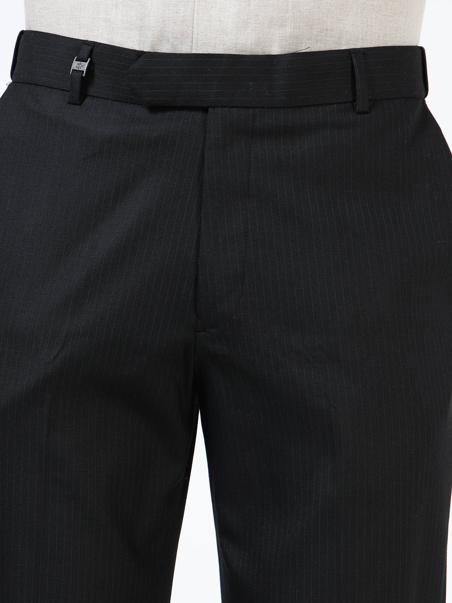 Soft Iron Flexi Tailored Trouser In Black