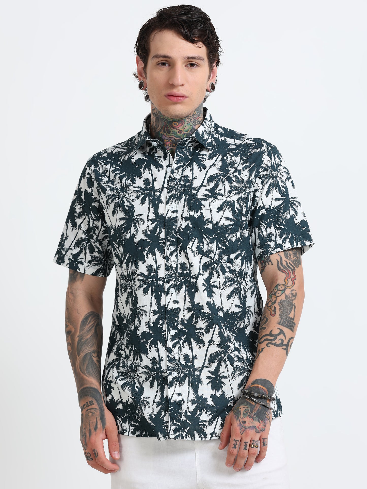 Bohemian Printed  Half - Sleeves Shirt