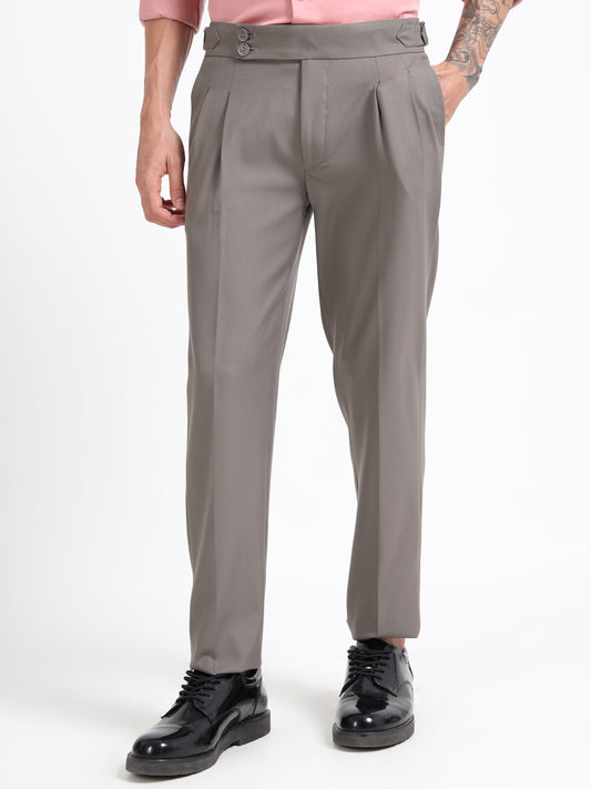 Grey Double Pleated - Gurkha Pants
