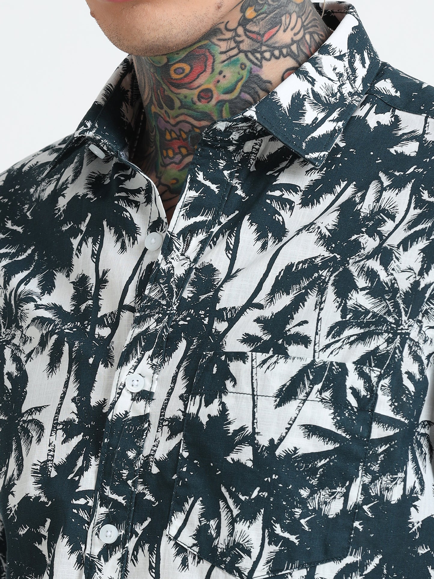 Bohemian Printed  Half - Sleeves Shirt