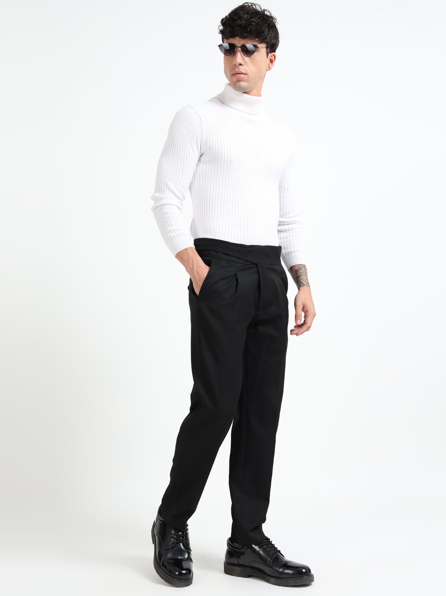 Italian Style Black Gurkha Pants