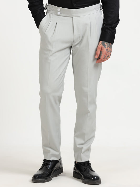 Light Grey Double Pleated - Gurkha Pants