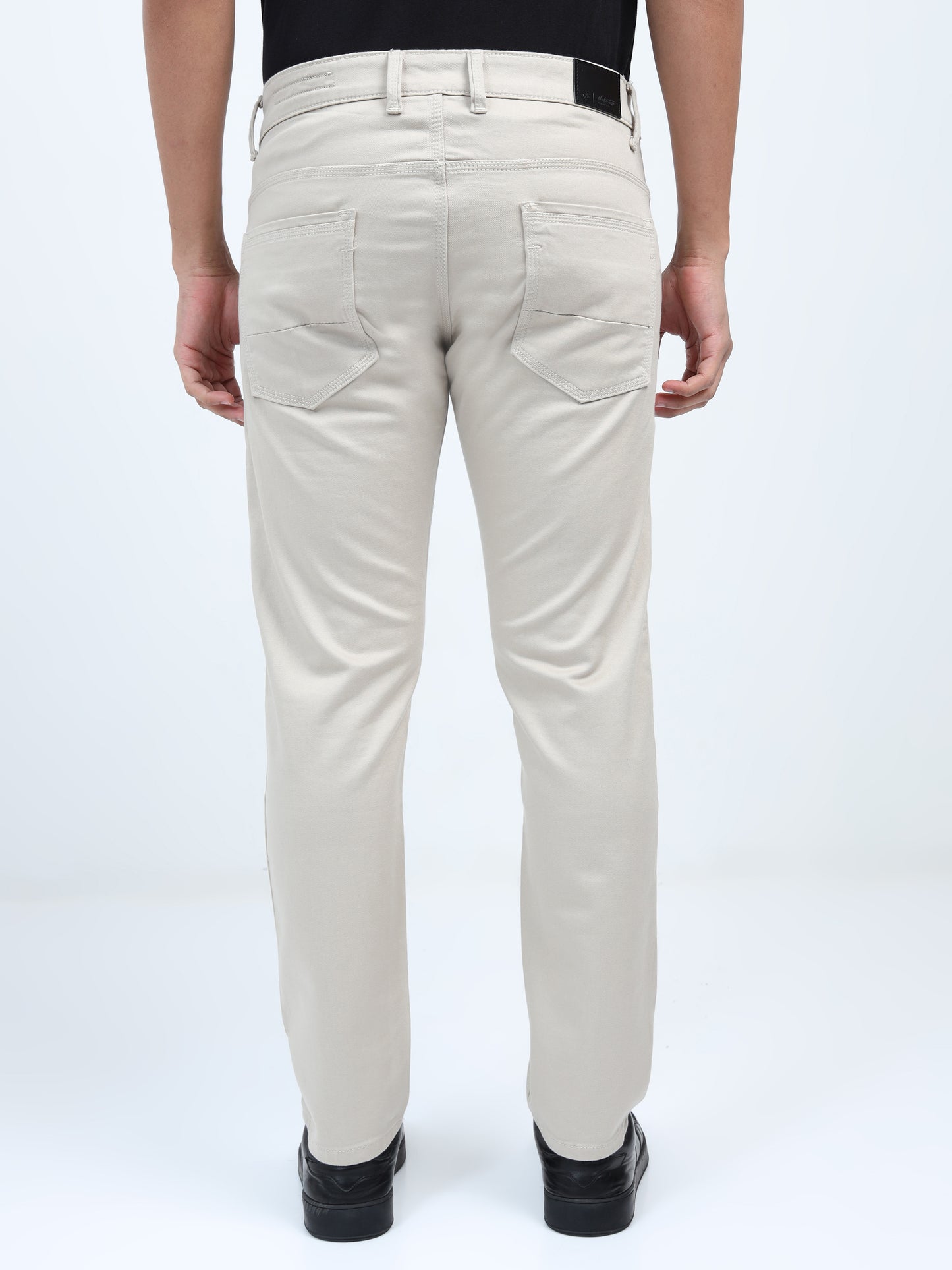 Classic Denim Jeans – Light Beige