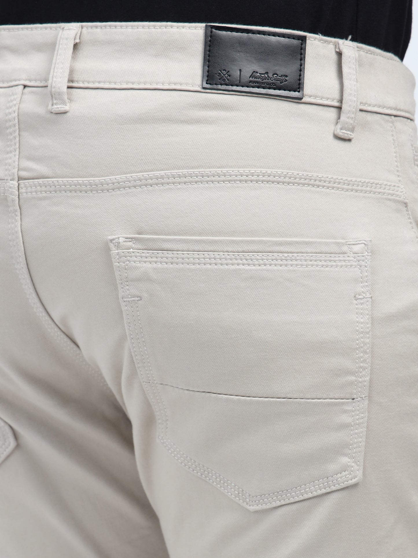 Classic Denim Jeans – Light Beige