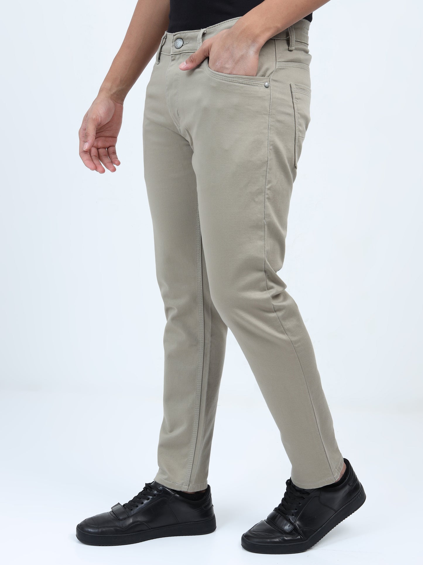 Classic Denim Jeans – Dull Beige