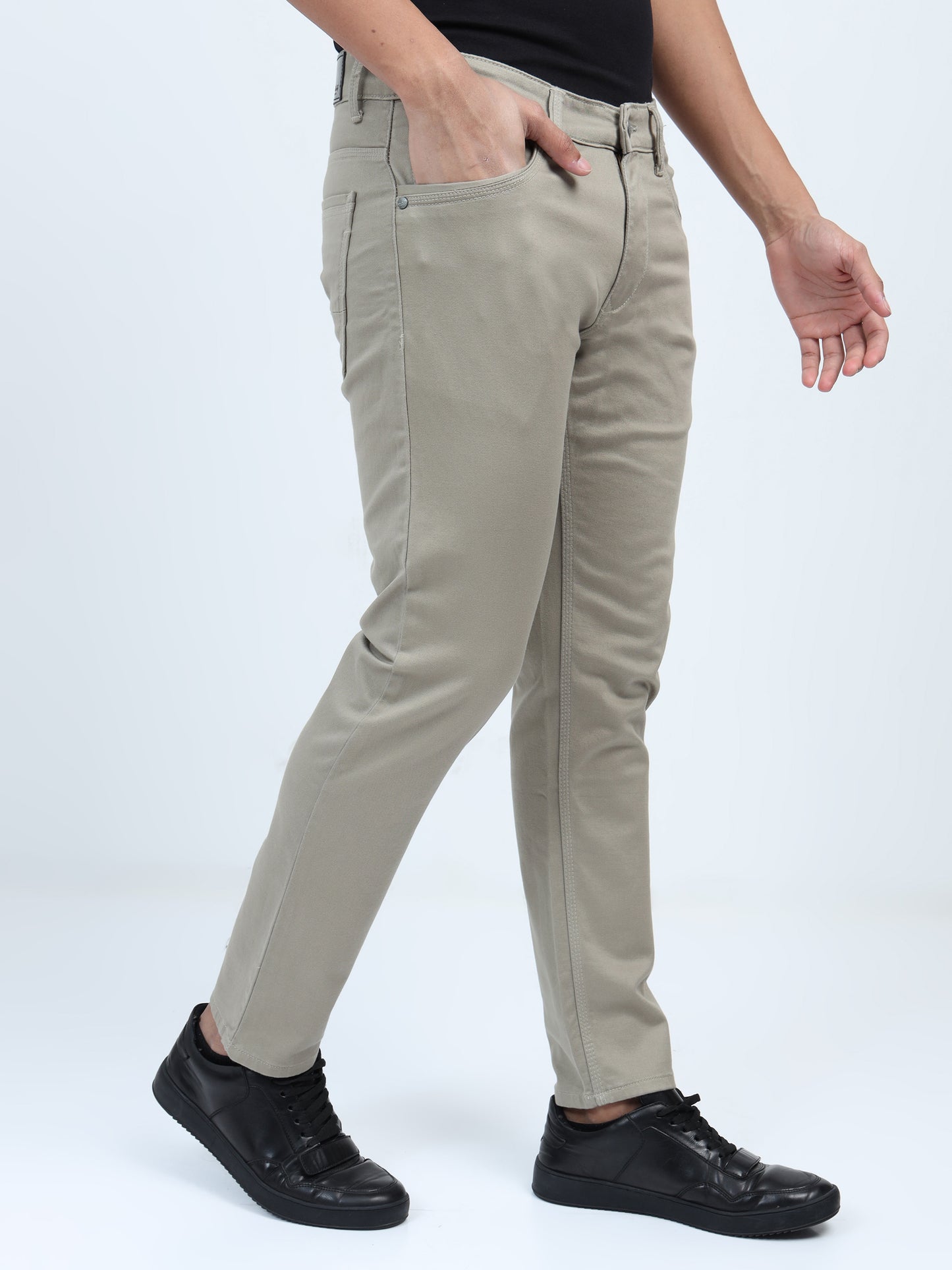 Classic Denim Jeans – Dull Beige