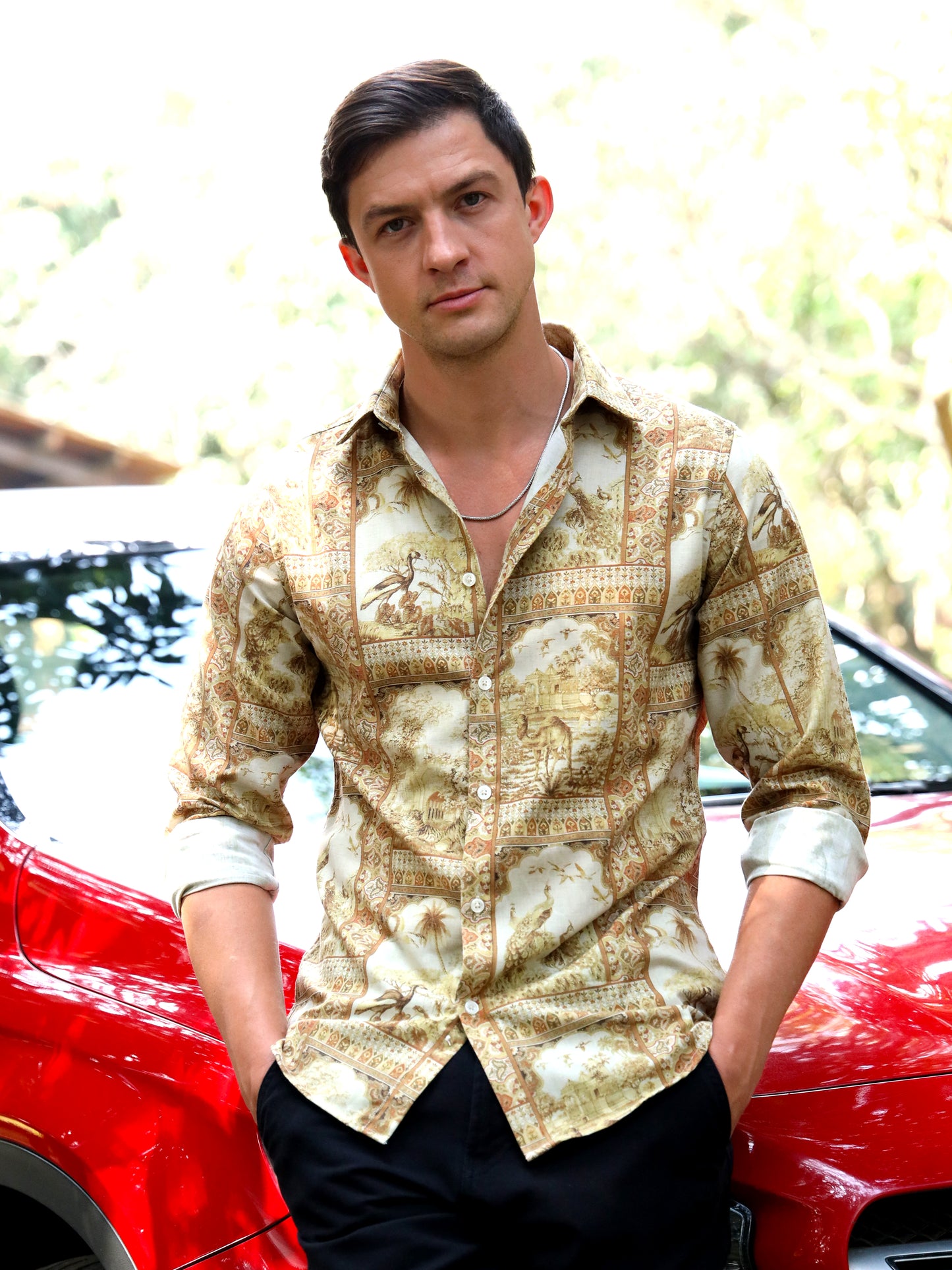 Almond Frost Printed Shirt