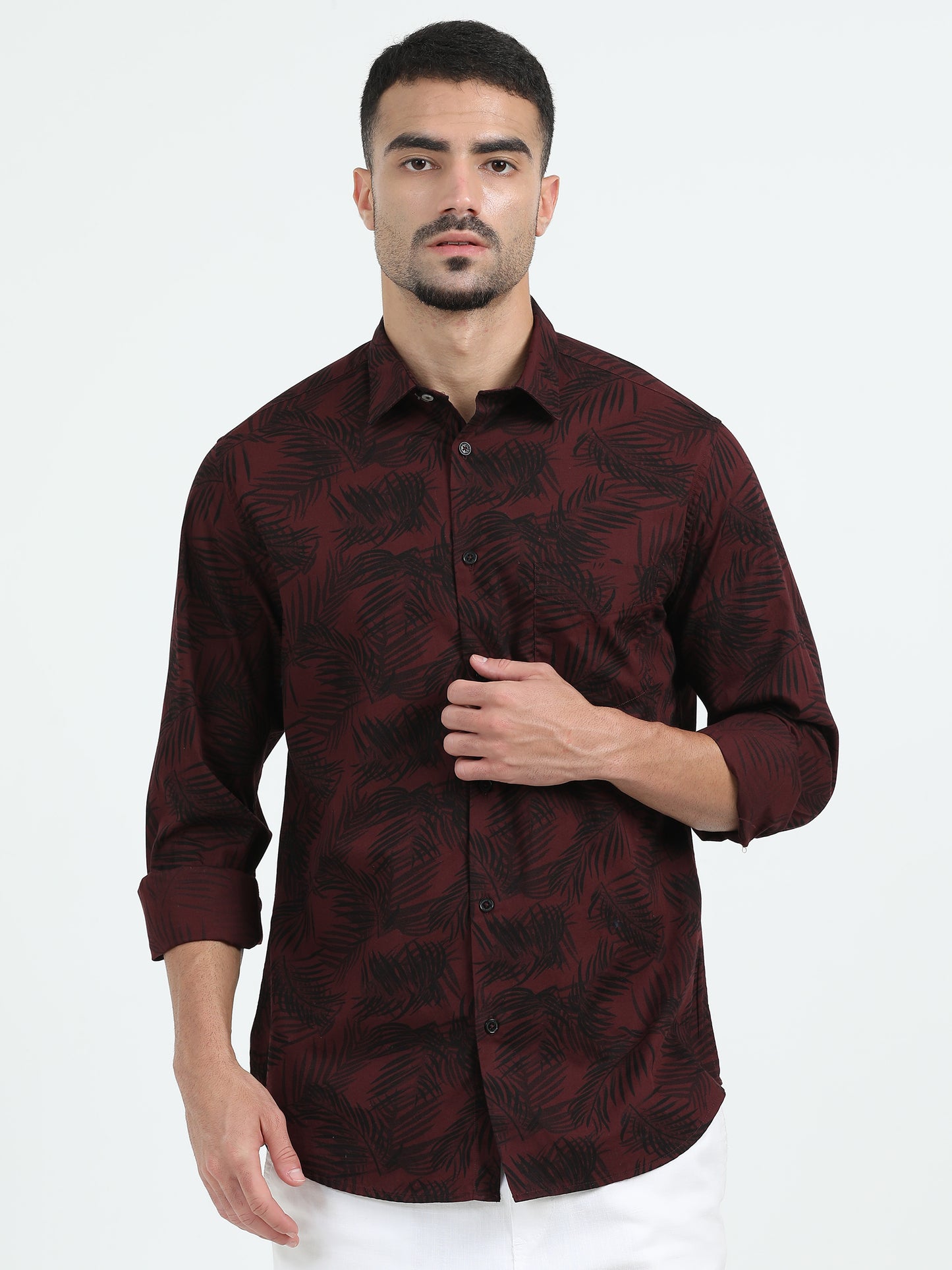 Black And Red Printed Shirt