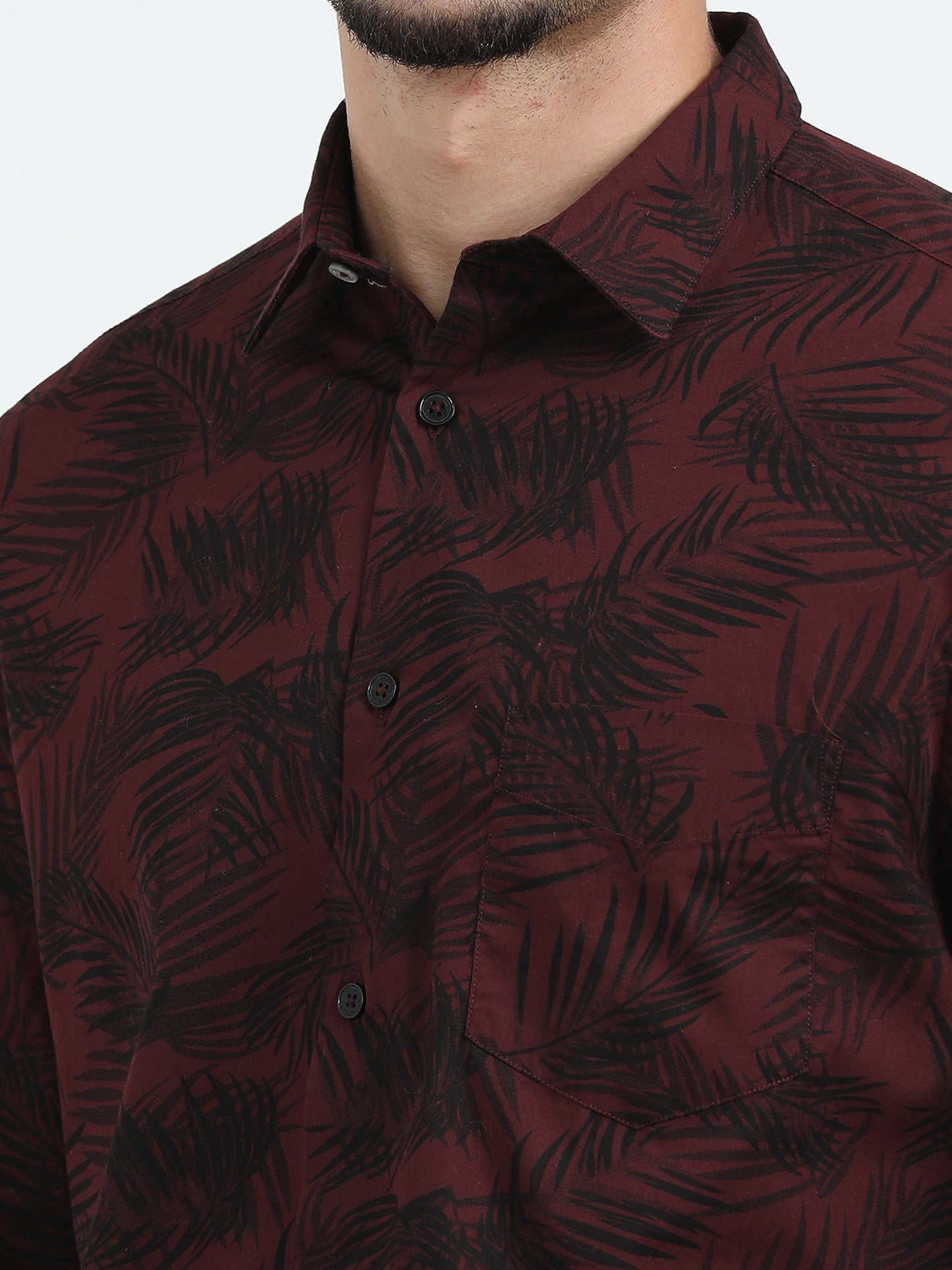 Black And Red Printed Shirt