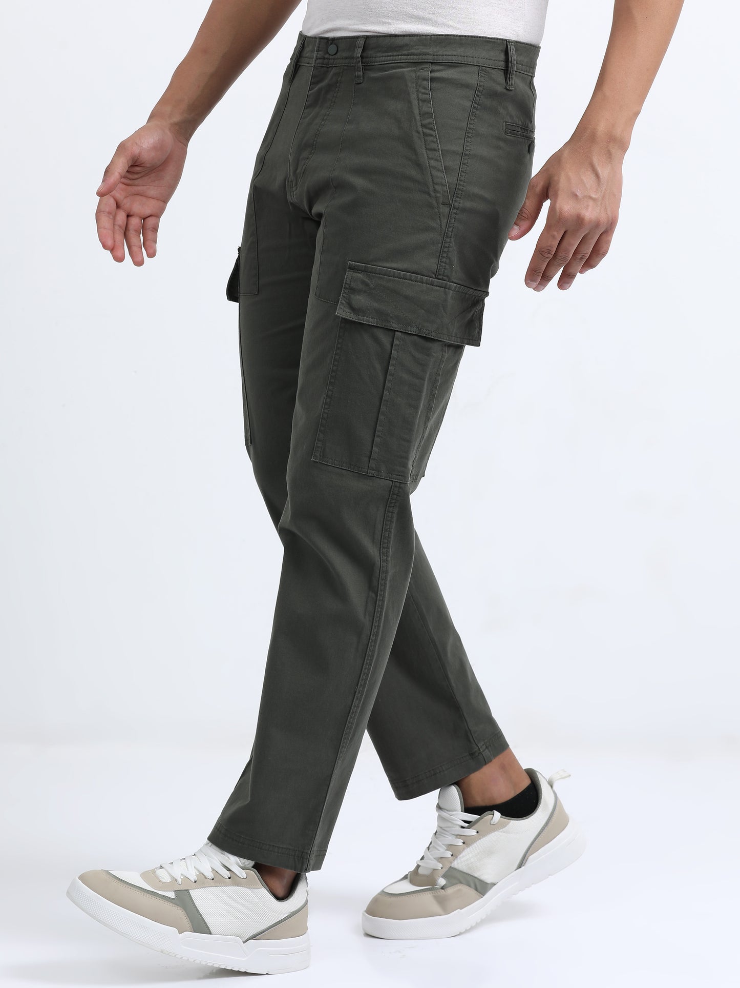 Classic Straight Cargo Pants – Olive