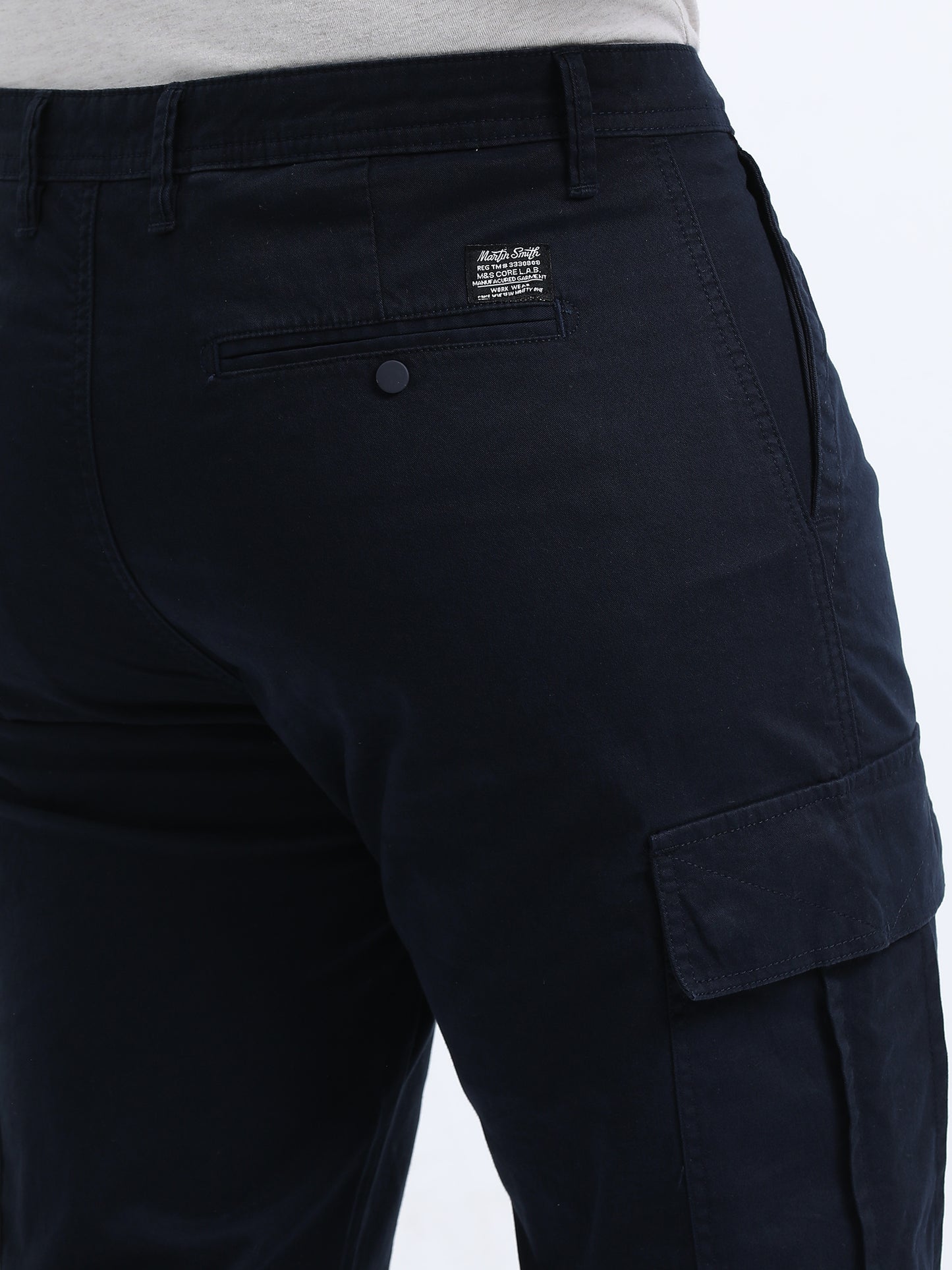 Classic Straight Cargo Pants – Navy