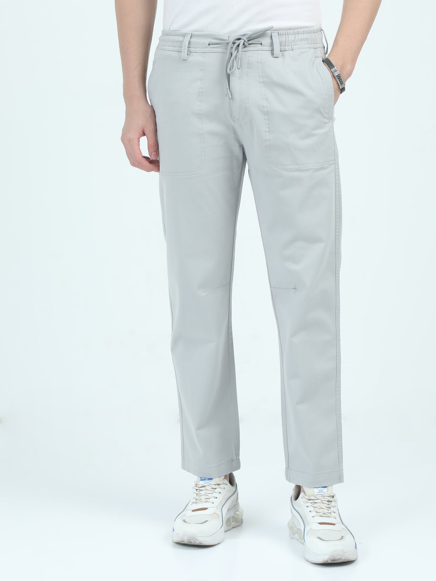 Baggy grey trousers