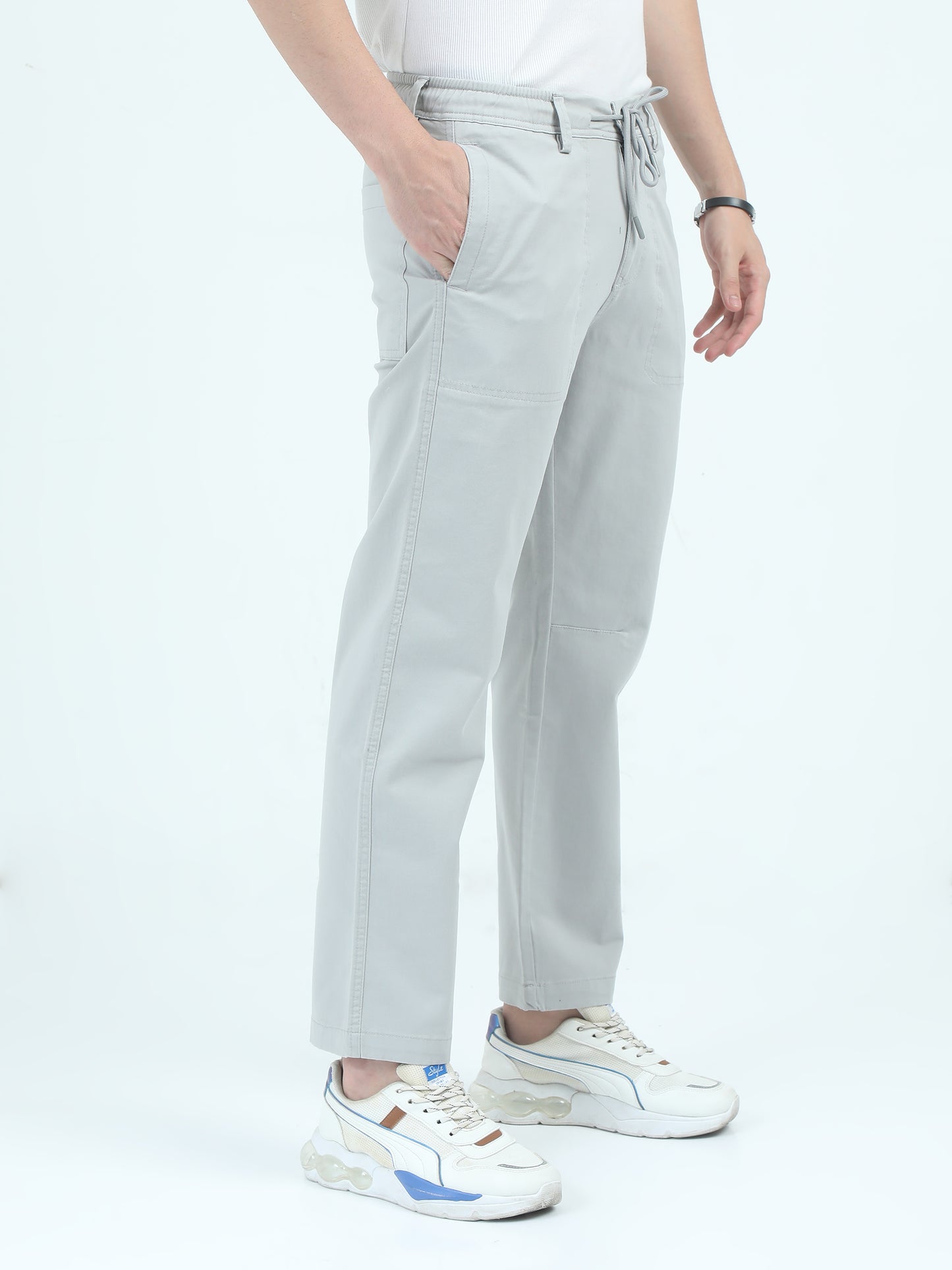 Baggy grey trousers