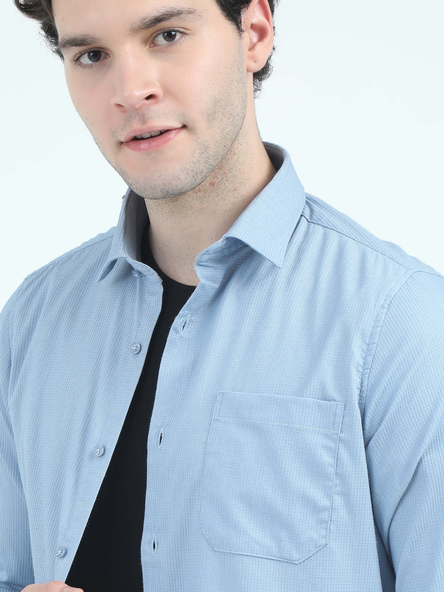Event Blue Solid Shirt