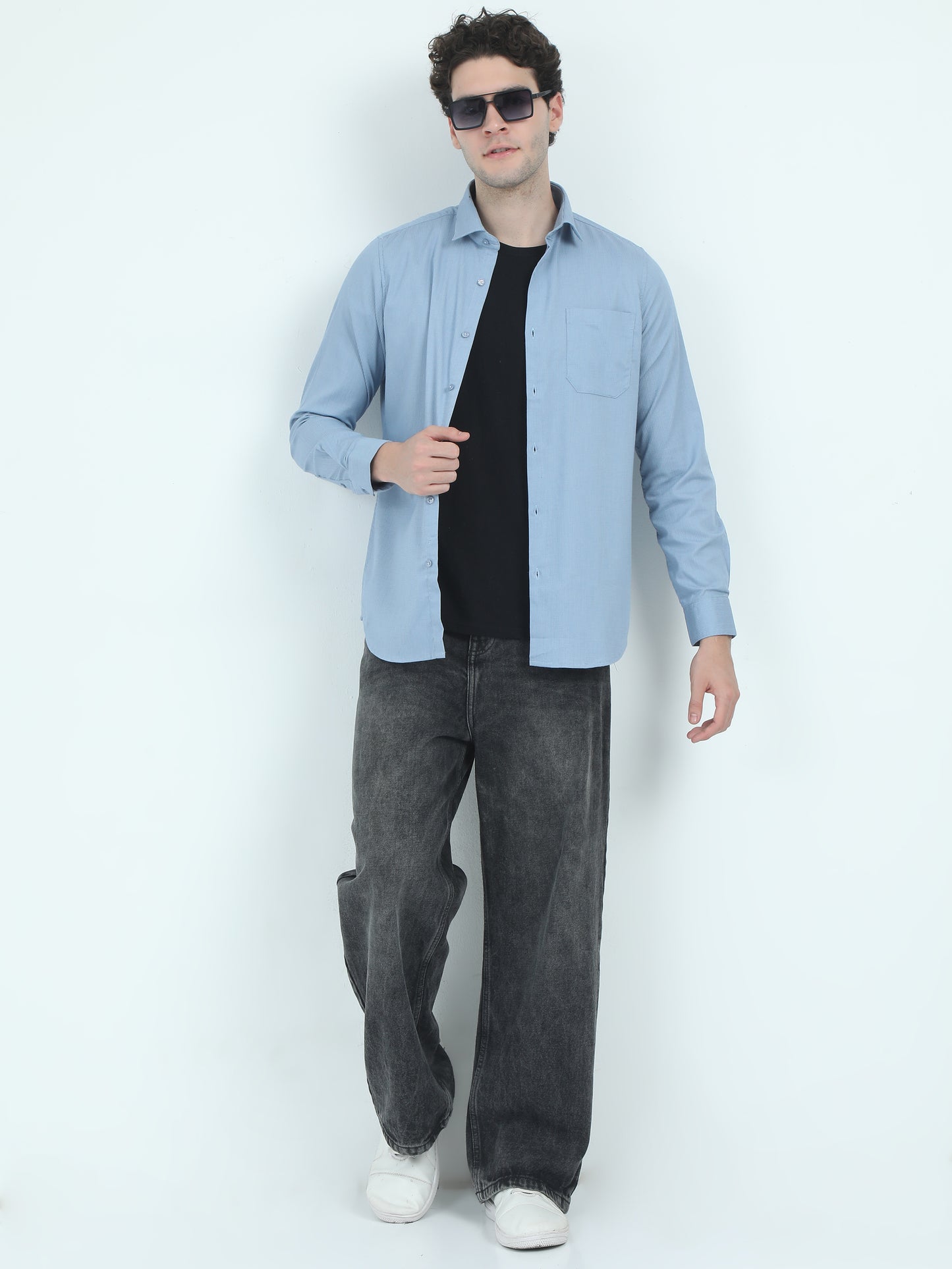 Event Blue Solid Shirt