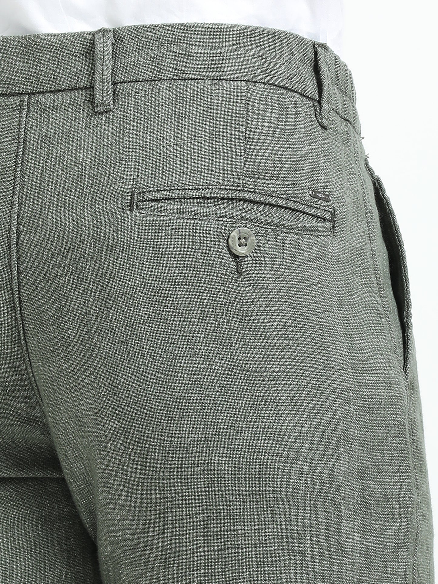 Green Pure linen Trousers