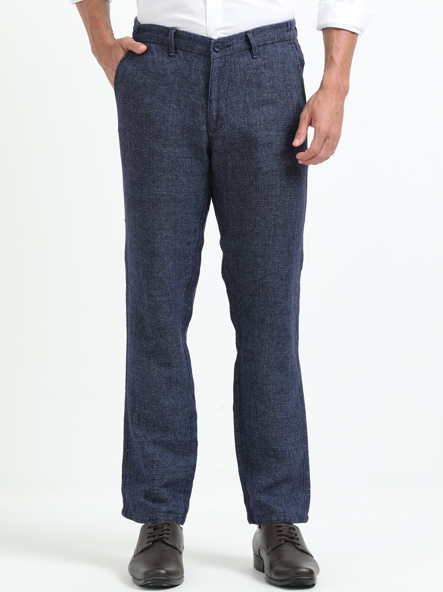 Blue Pure linen Trousers