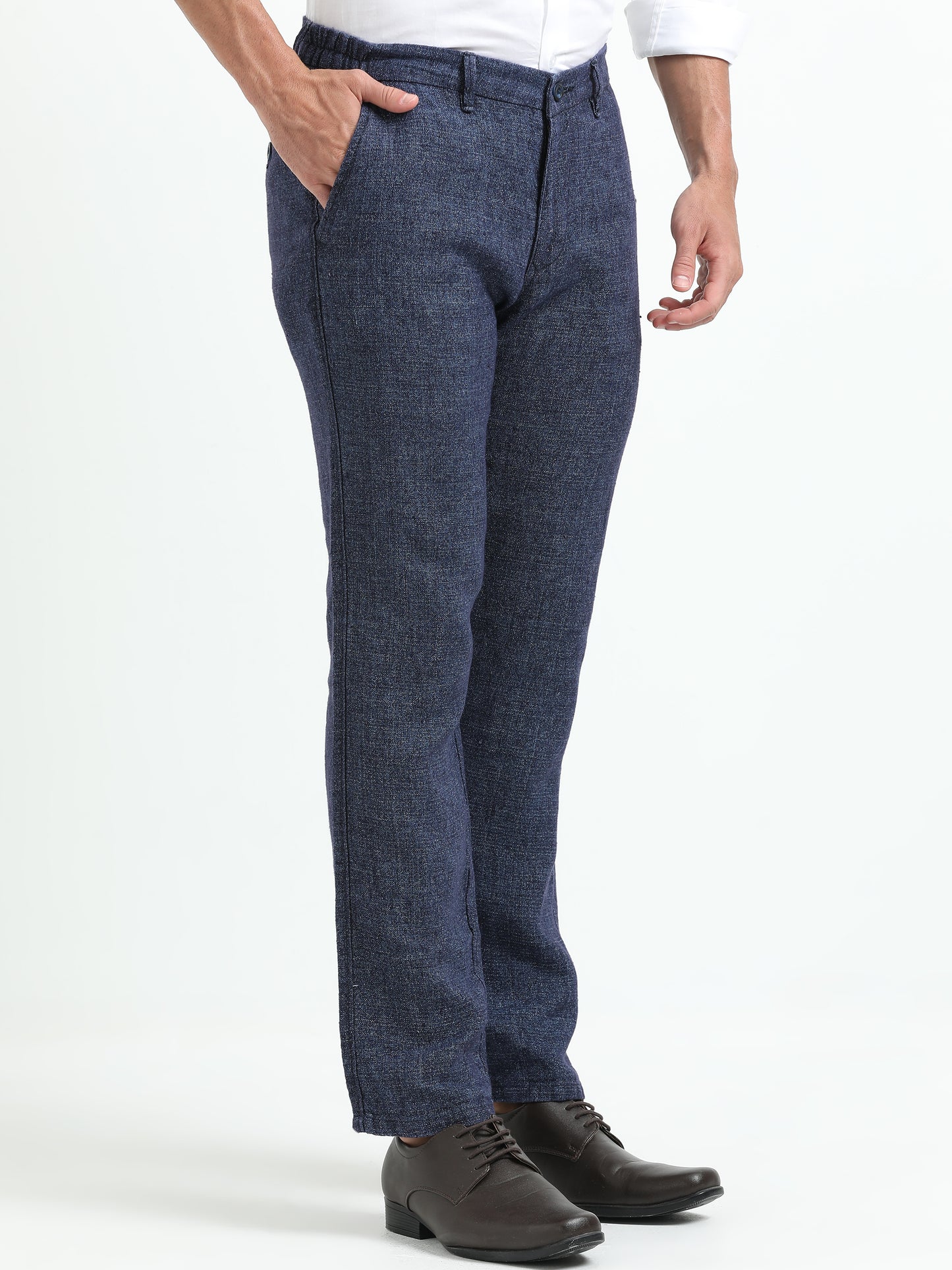 Blue Pure linen Trousers