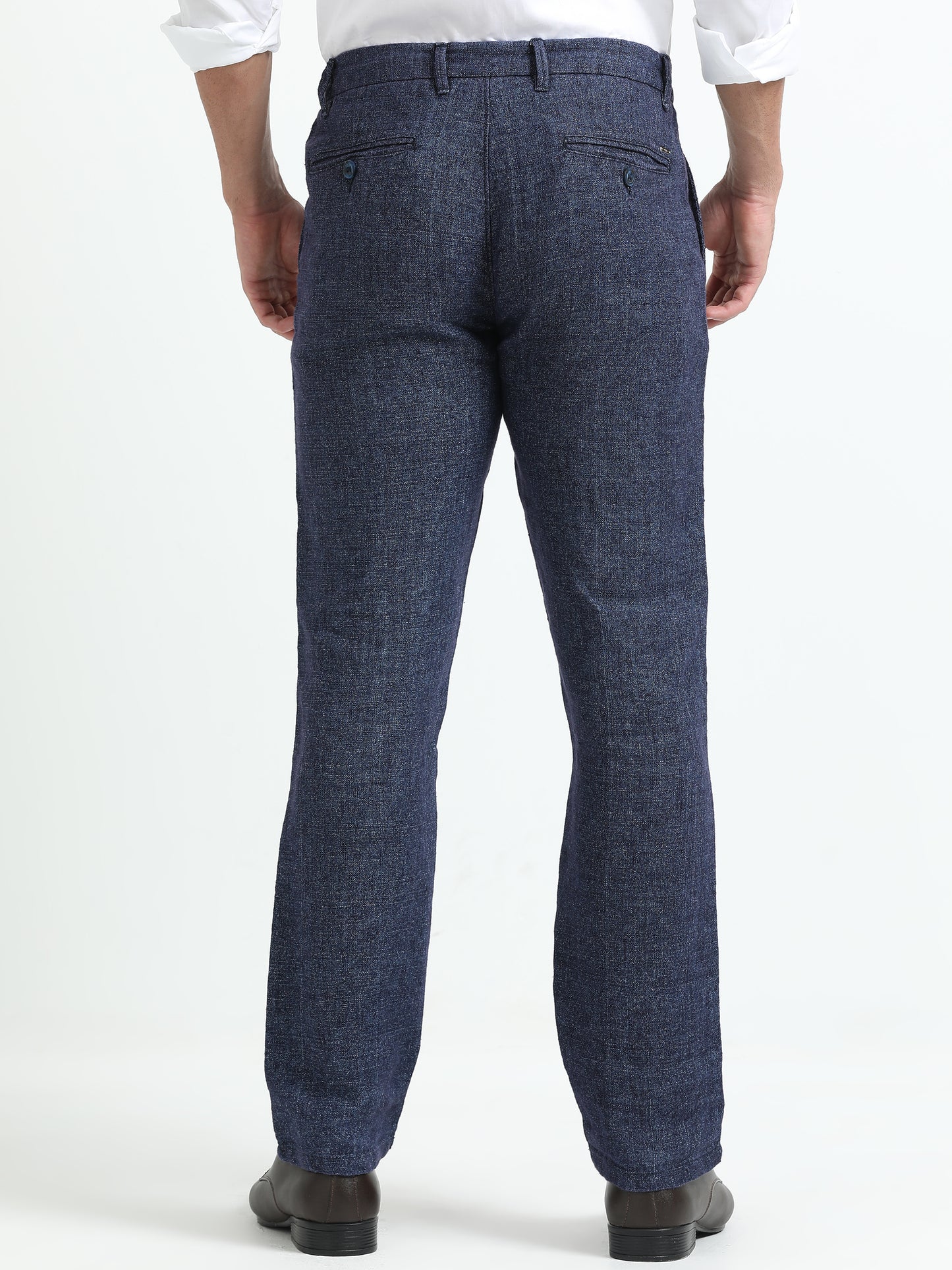 Blue Pure linen Trousers