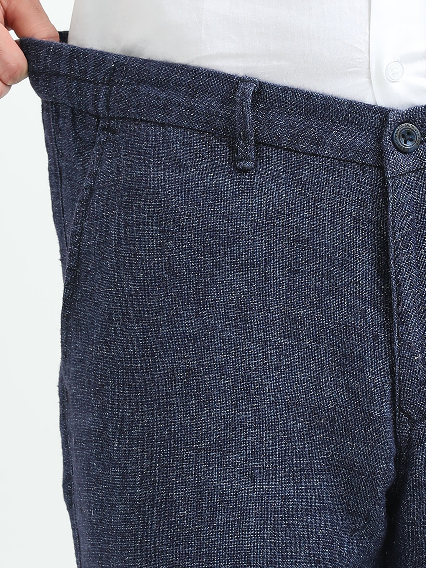 Blue Pure linen Trousers