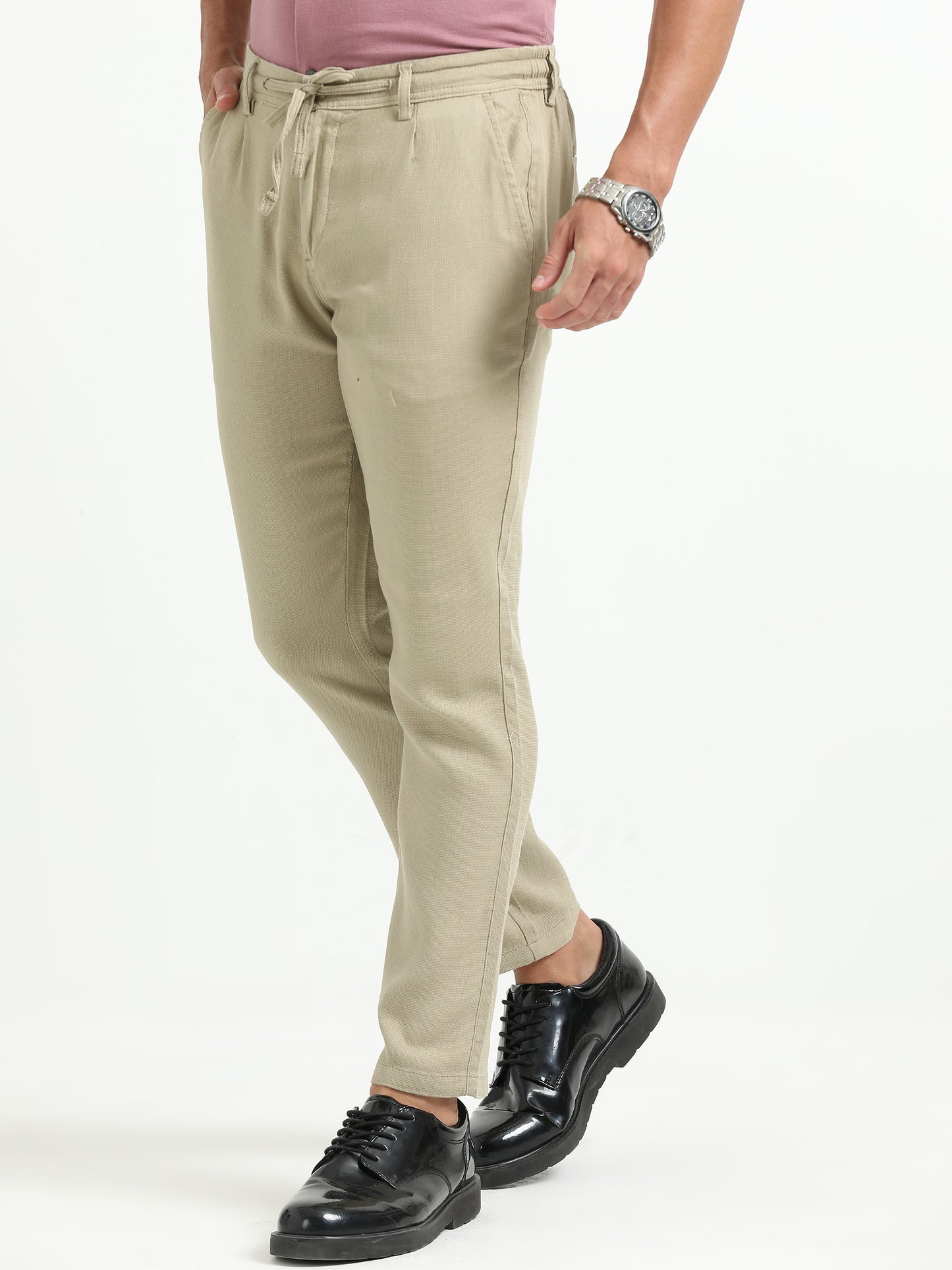 Beige relaxed Trousers