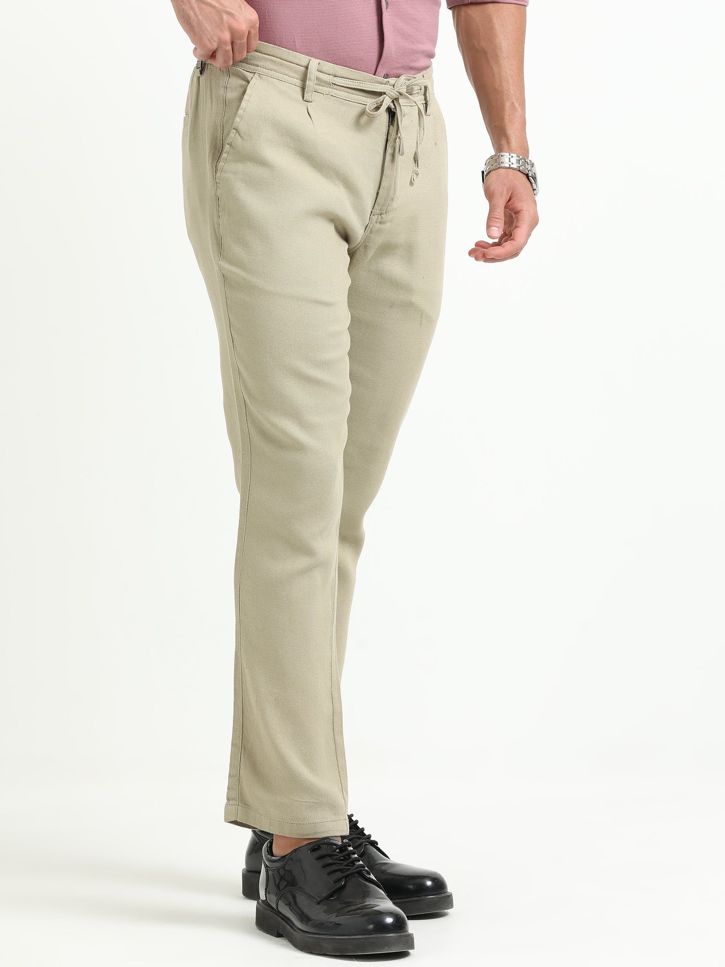 Beige relaxed Trousers