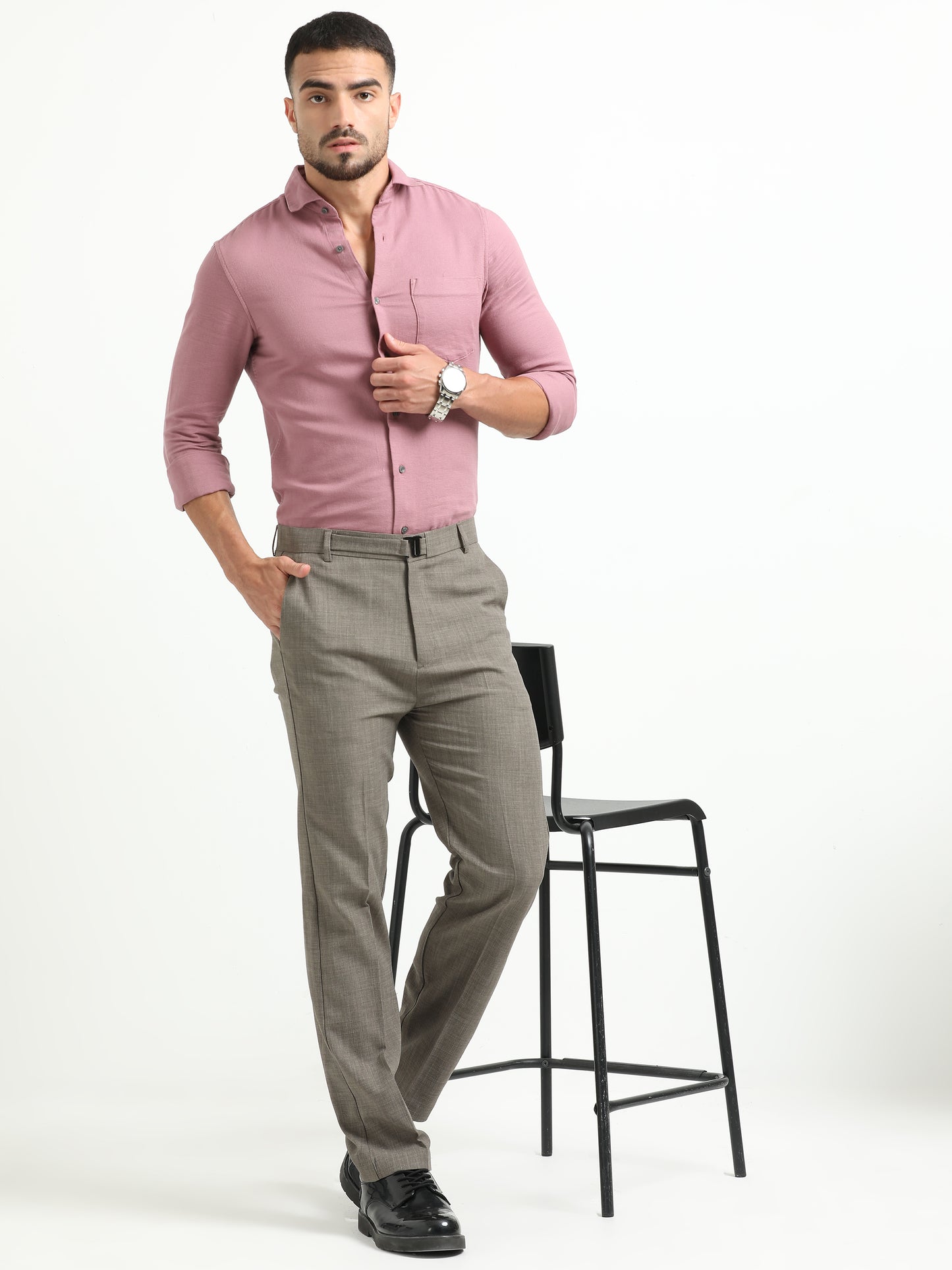 Dark Grey Gurkha Style Trousers