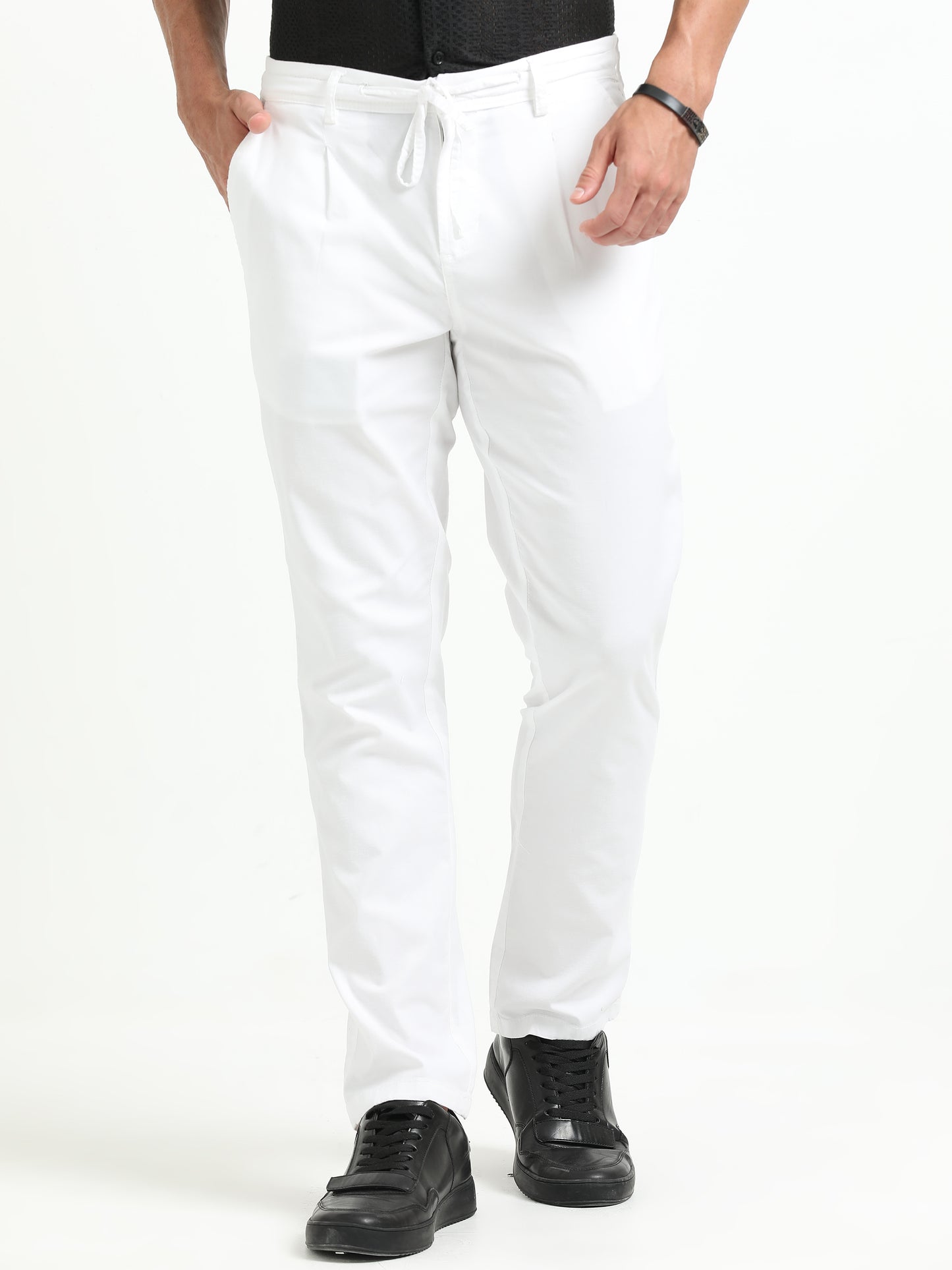White relaxed Trousers