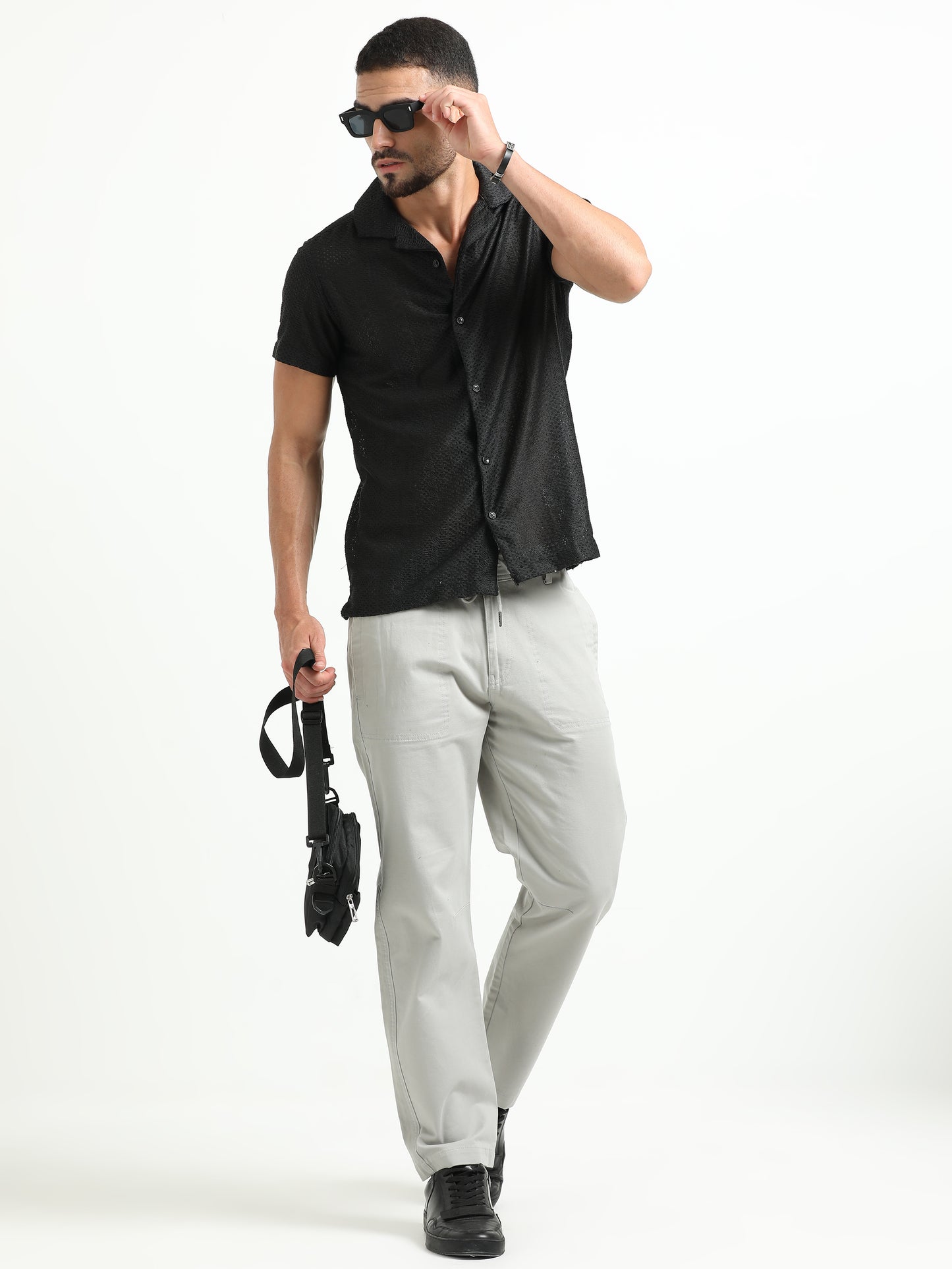 Grey Baggy Trousers
