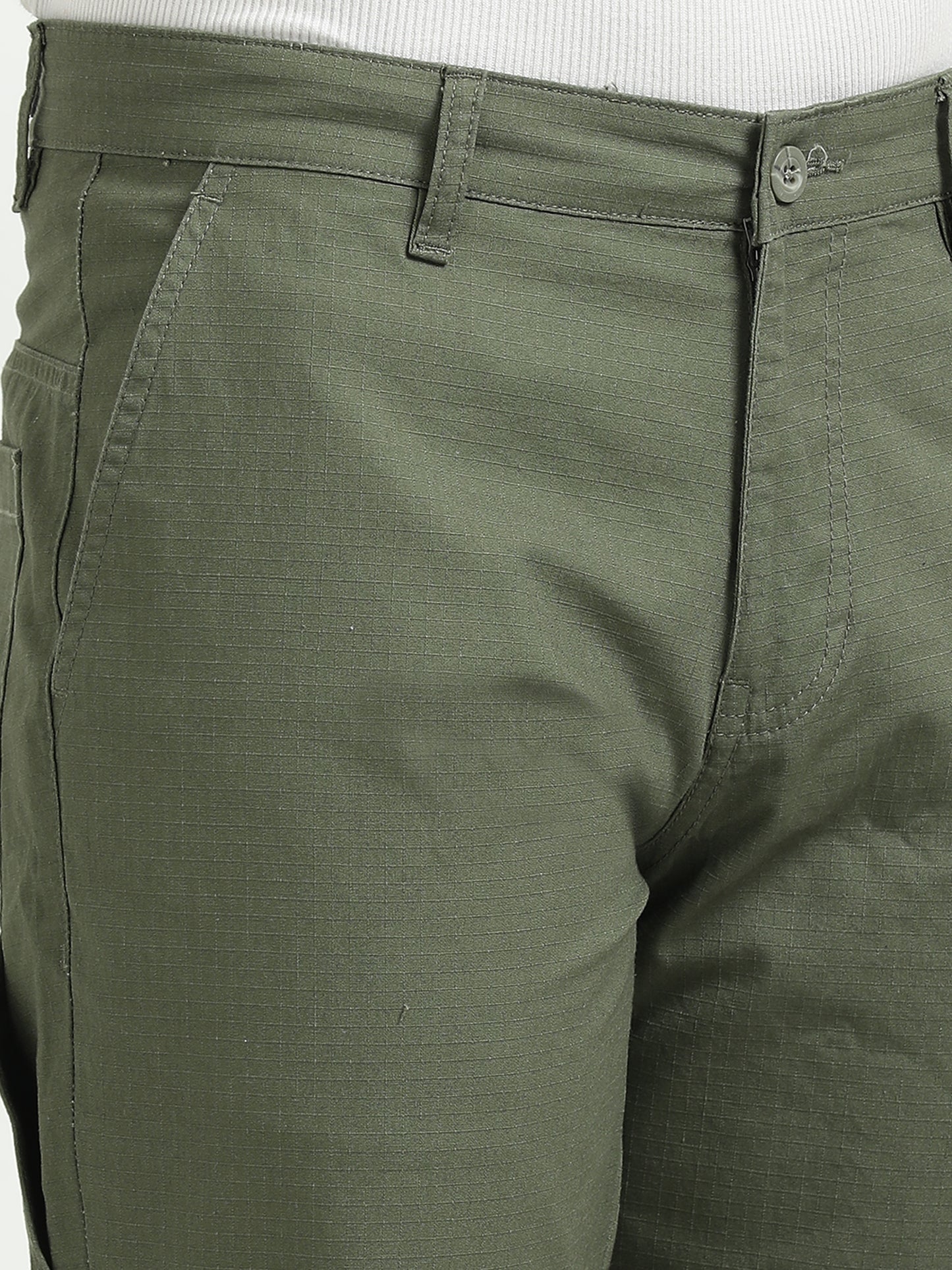 Olive Cotton Trousers
