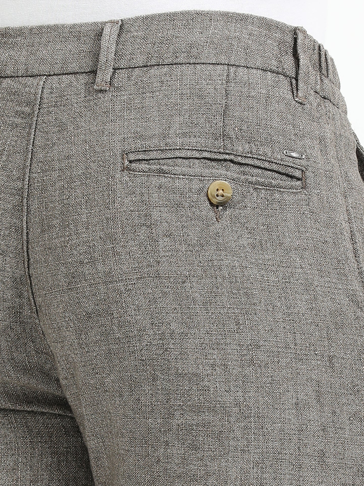 Grey Pure linen Trousers