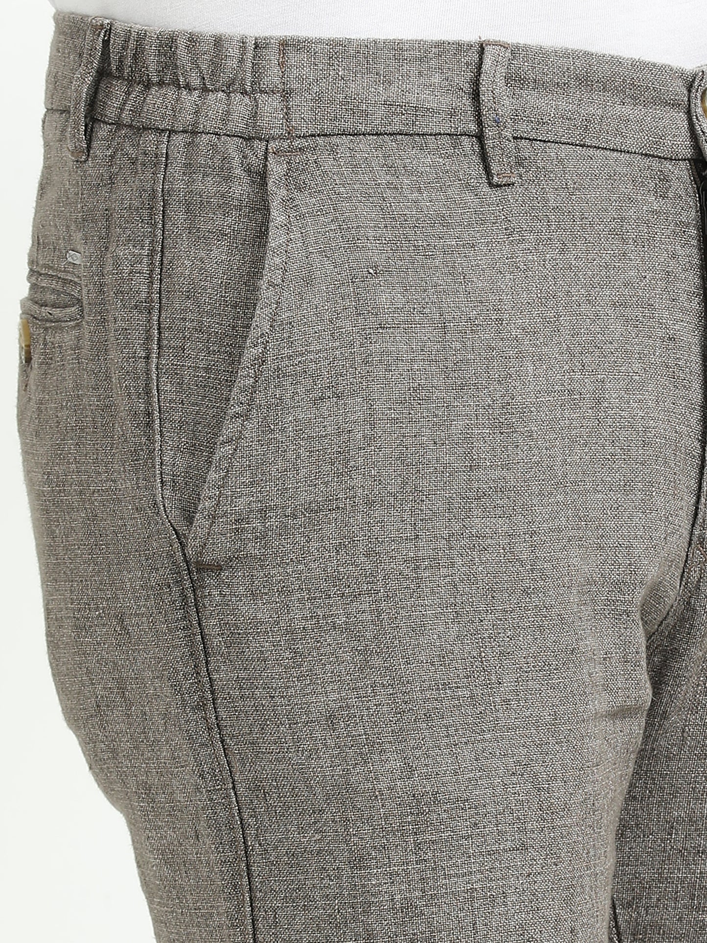 Grey Pure linen Trousers
