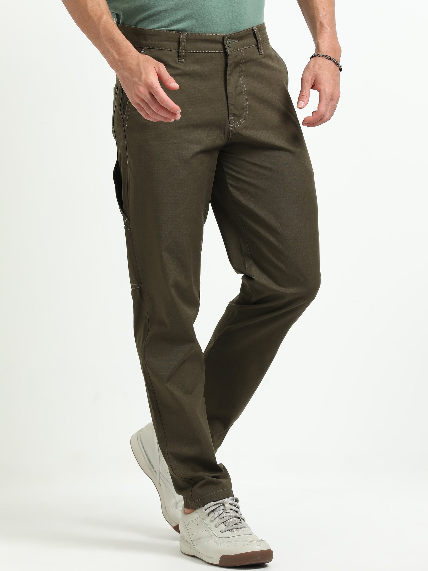 Sage Green Cotton Trousers