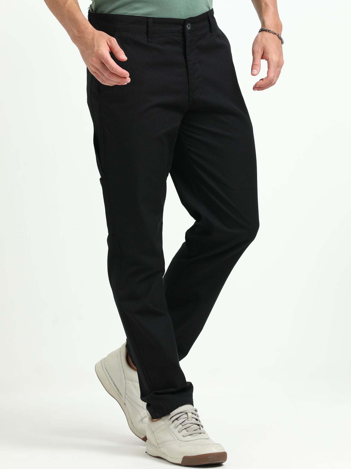 Black Cotton Trousers
