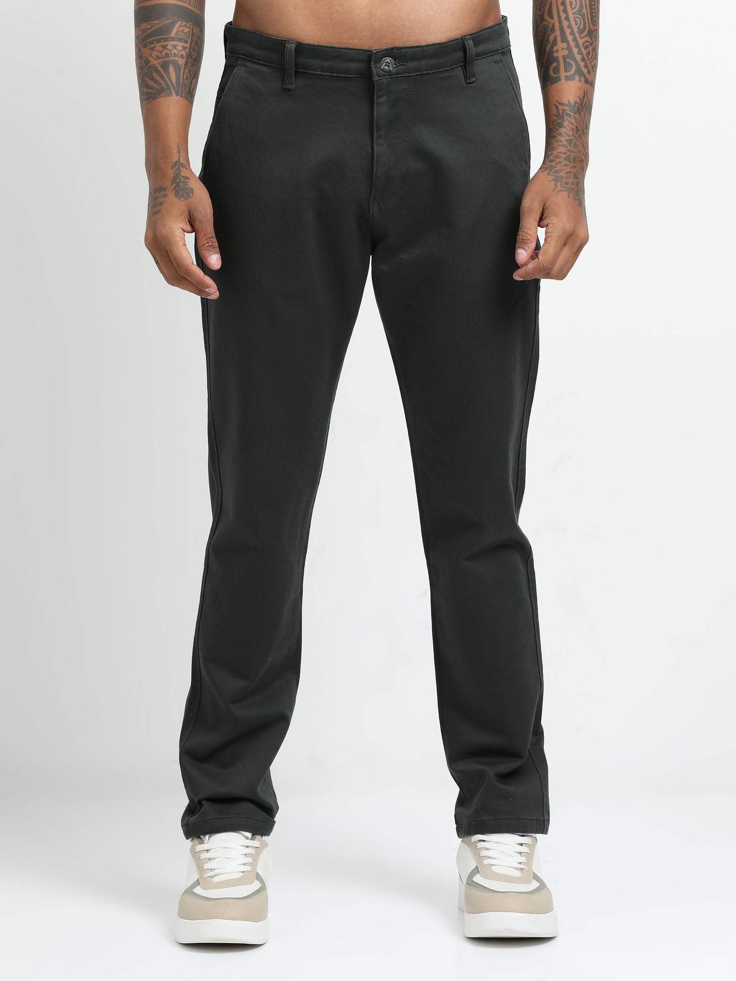 Relaxed Fit Trouser - Olive Green