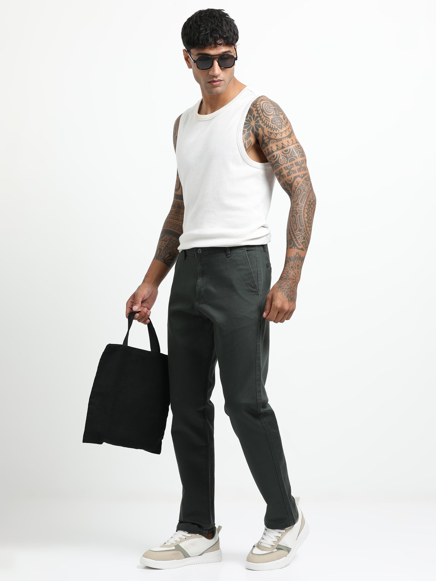 Relaxed Fit Trouser - Olive Green