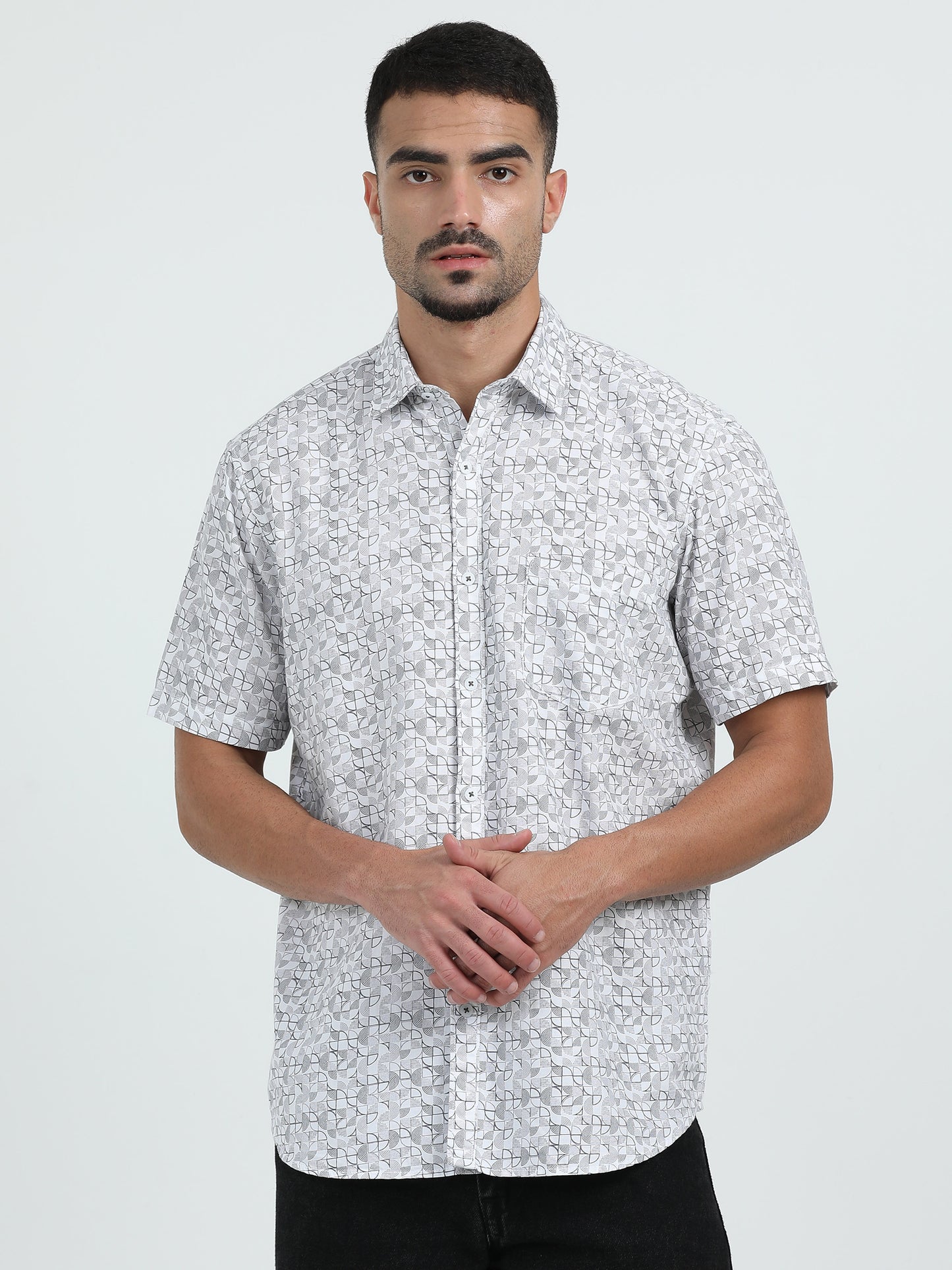 White Printed Shirt
