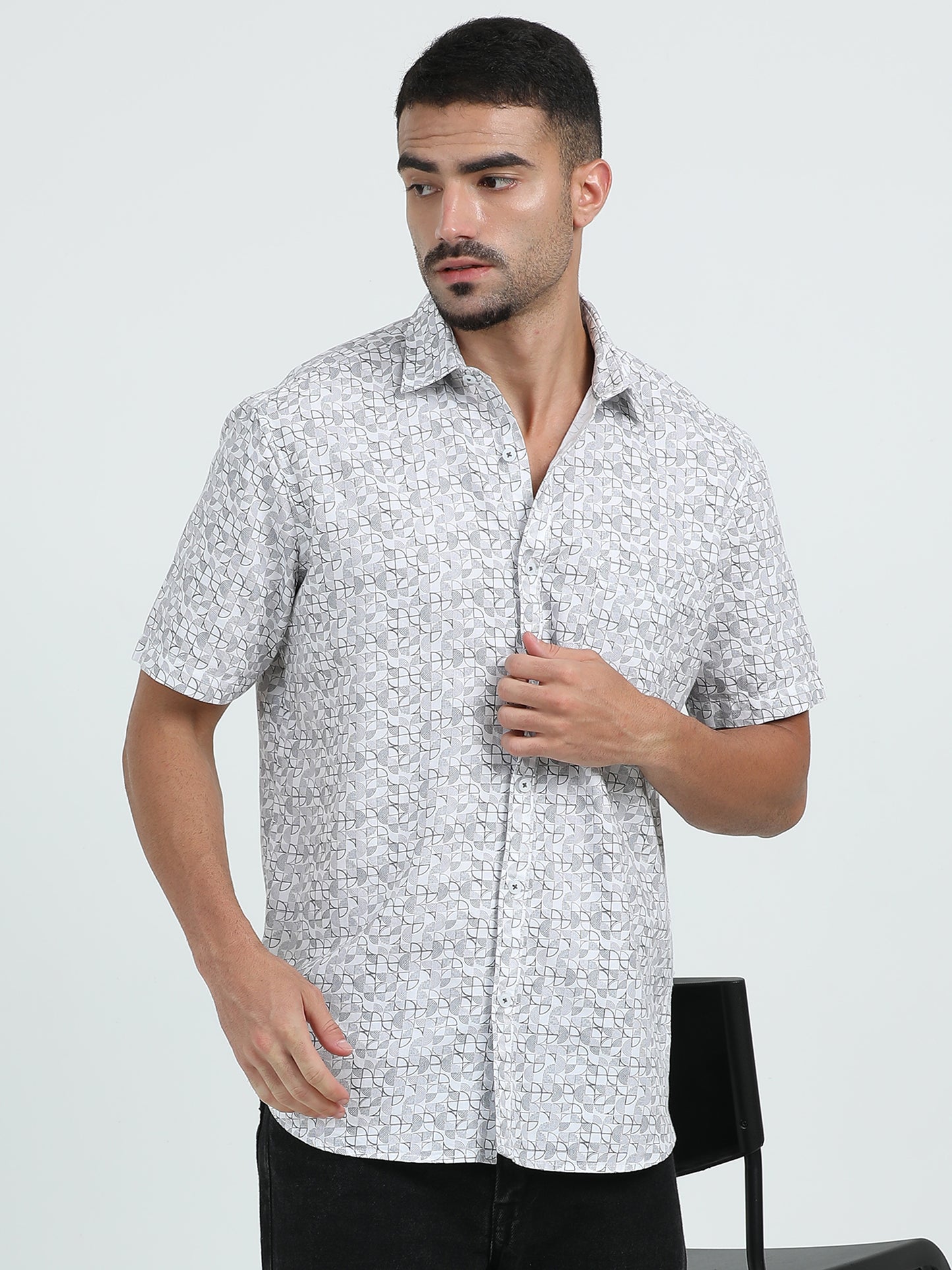 White Printed Shirt