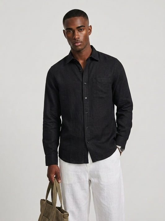 Pure Linen F/S - Black