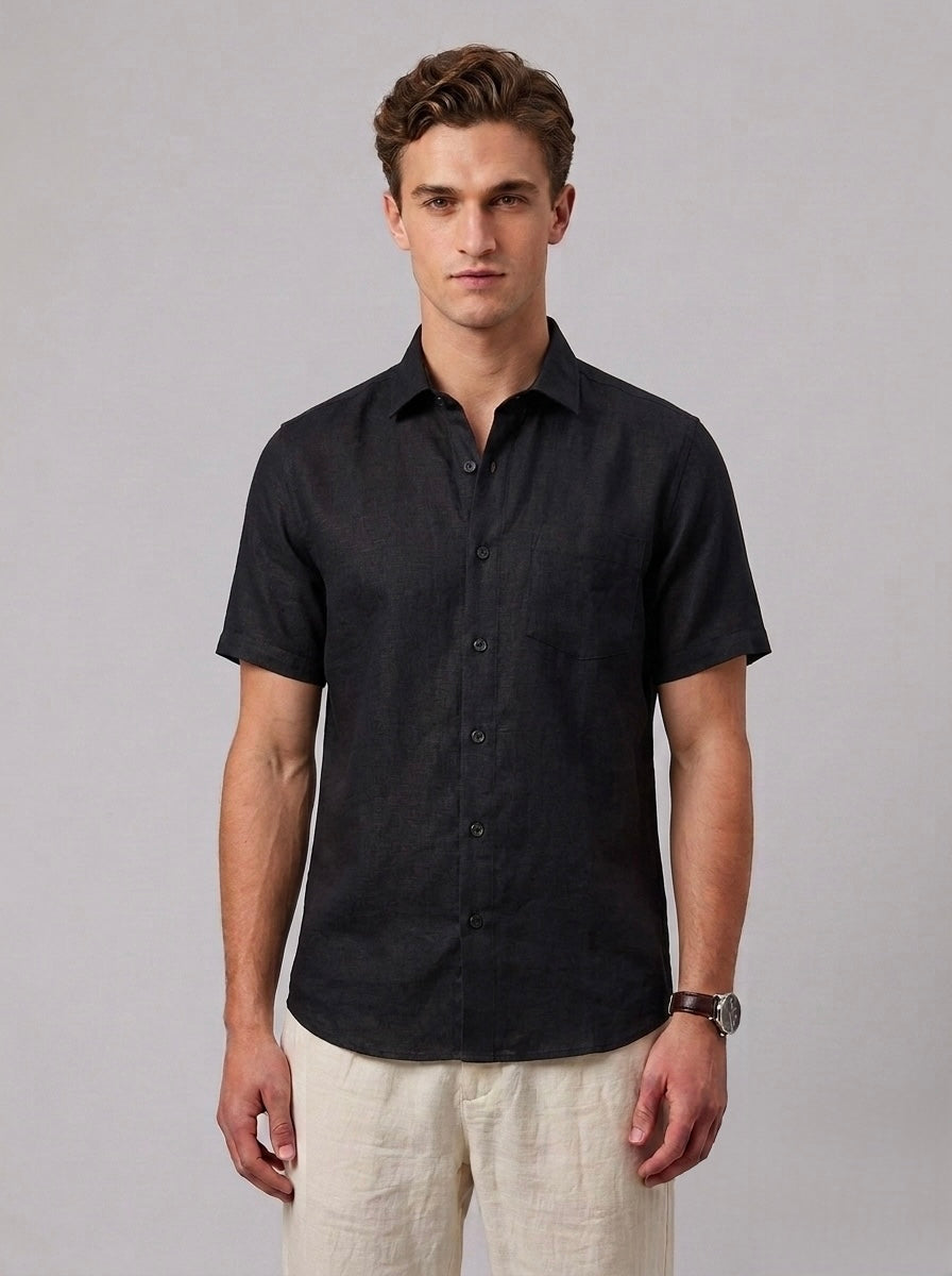 Pure Linen H/S - Black