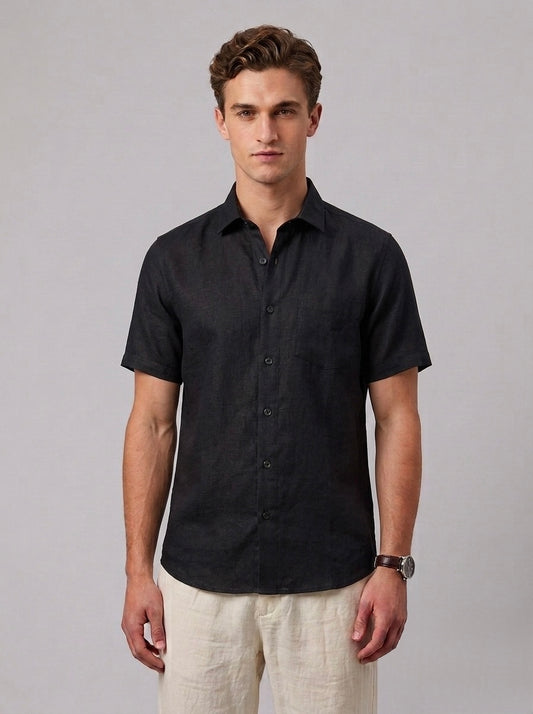 Pure Linen H/S - Black
