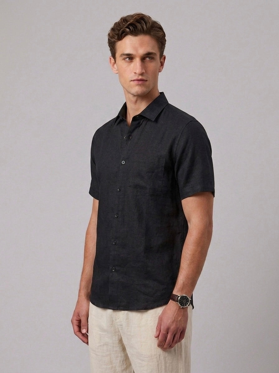 Pure Linen H/S - Black