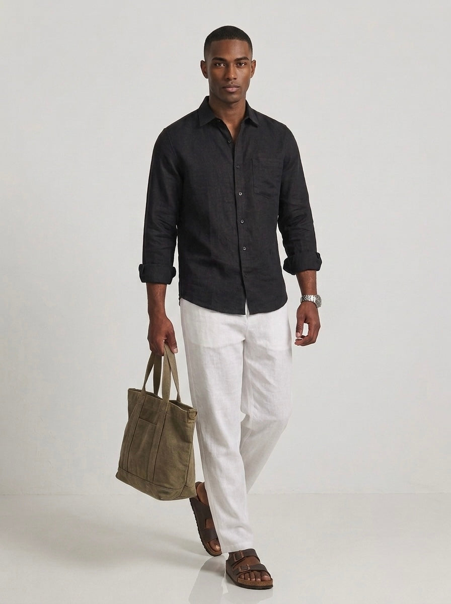 Pure Linen F/S - Black