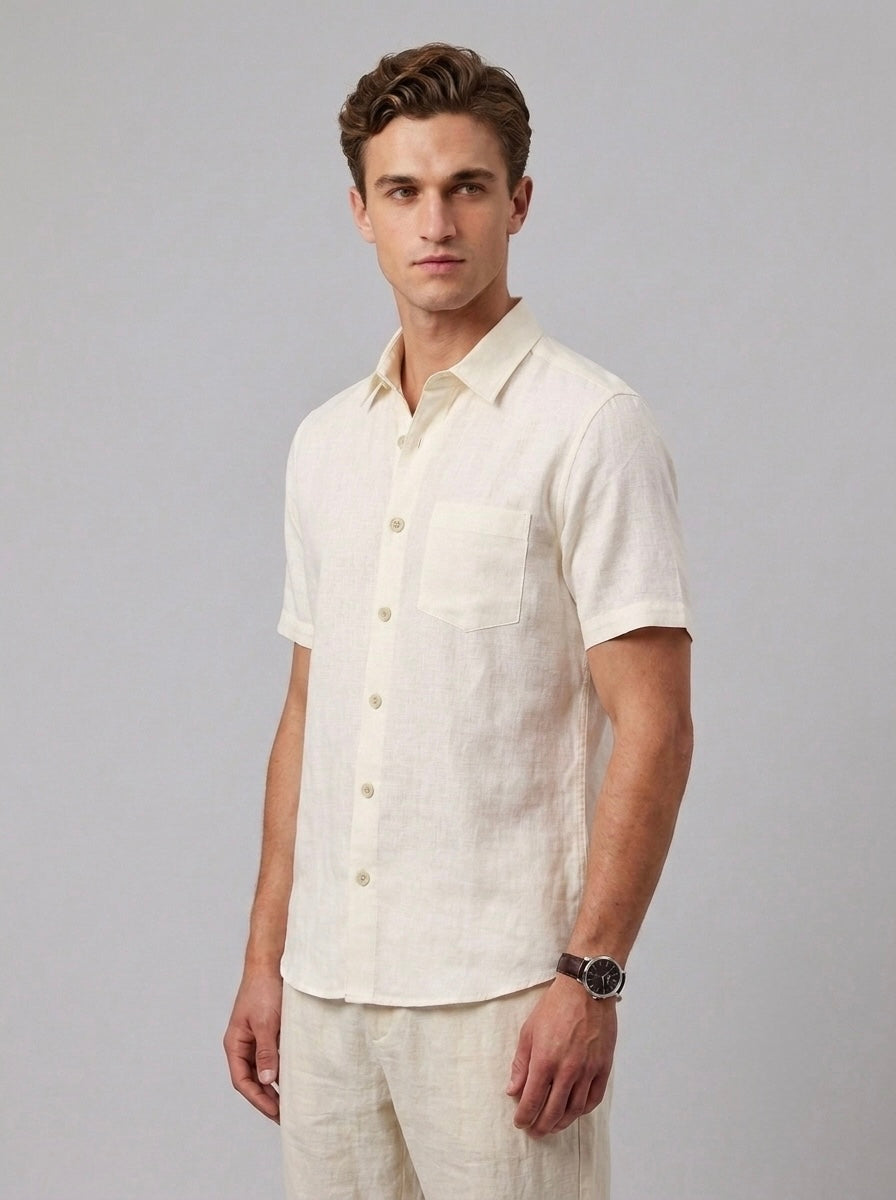 Pure Linen H/S - Cream