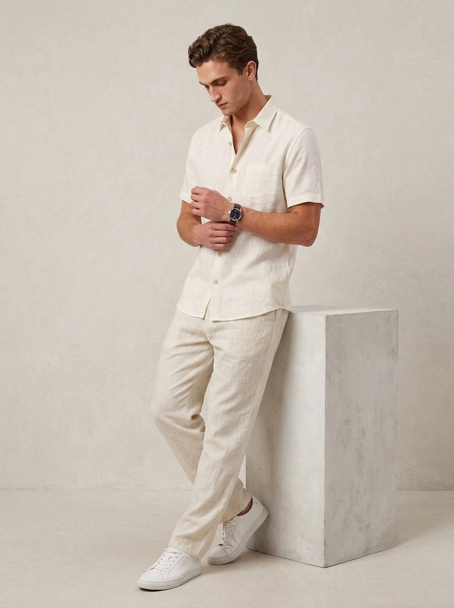 Pure Linen H/S - Cream