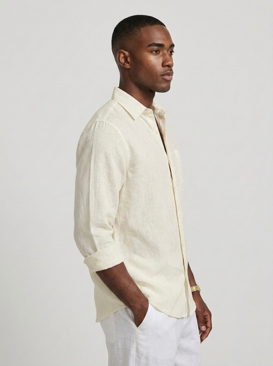 Pure Linen F/S - Cream