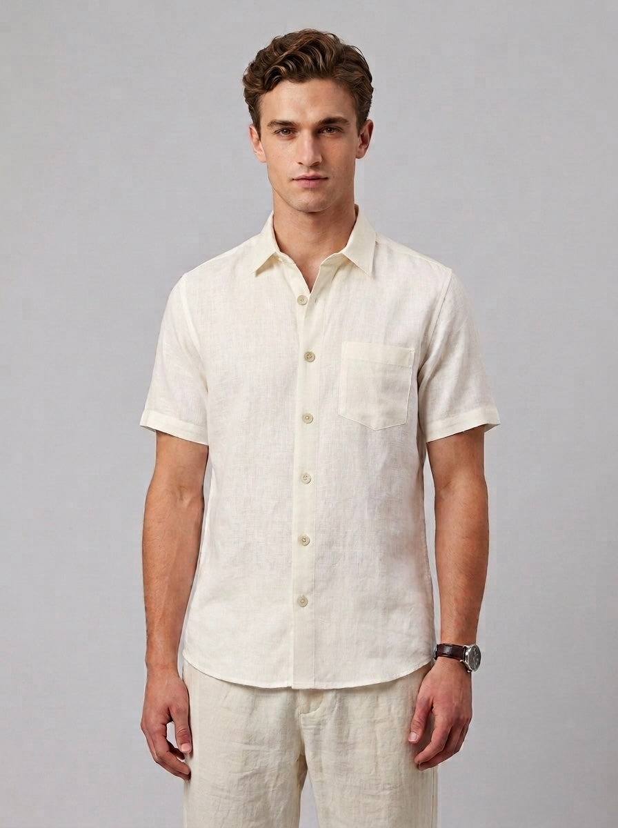 Pure Linen H/S - Cream