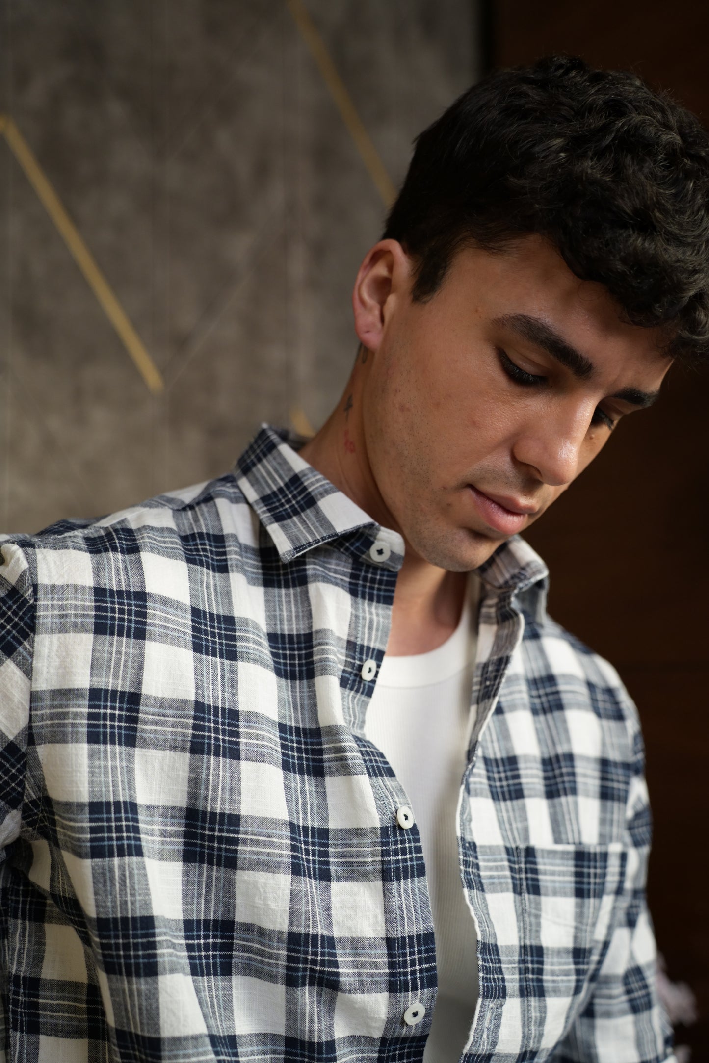 Linen Checkered Shirt